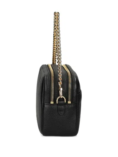 Michael Kors 'bryant' Black Shoulder Bag With Logo Lettering On The Front And Chain Shoulder Strap