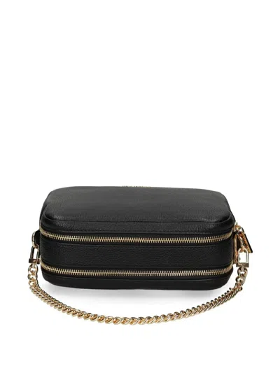 Michael Kors 'bryant' Black Shoulder Bag With Logo Lettering On The Front And Chain Shoulder Strap
