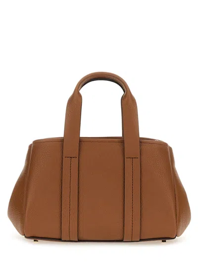 Michael Michael Kors Structured Pebbled Leather Handbag With Dual Handles