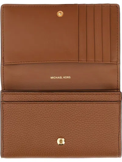 Michael Michael Kors Buff Cow Leather Wallets In Brown