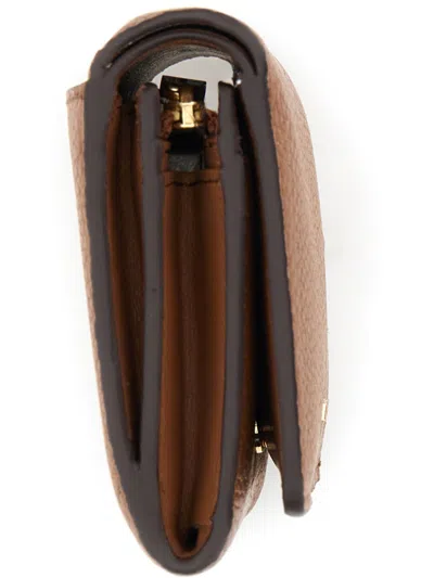 Michael Michael Kors Buff Cow Leather Wallets In Brown