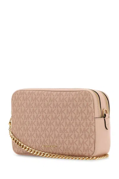 Michael Michael Kors Pink Canvas Medium Bryant Shoulder Bag