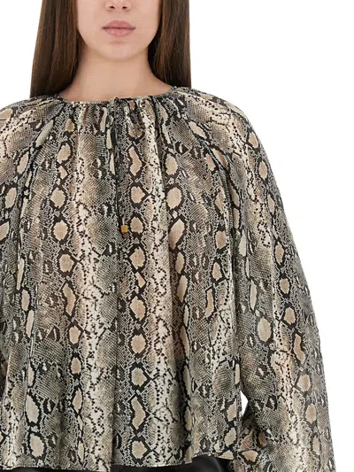 Michael Michael Kors Powder Polyester Shirts In Animal Print