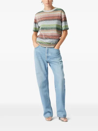 Missoni Women Embroidered Viscose Blend T-shirt In Multi