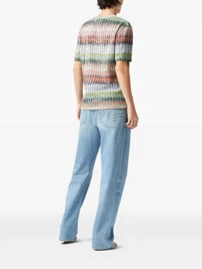Missoni Women Embroidered Viscose Blend T-shirt In Multi