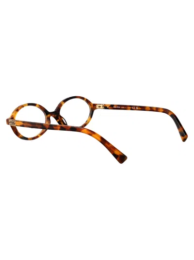 Miu Miu Havana Chiaro Acetate Glasses In Brown
