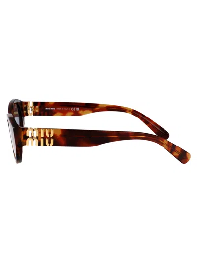 Miu Miu Havana Mahogany Acetate Sunglasses In Brown