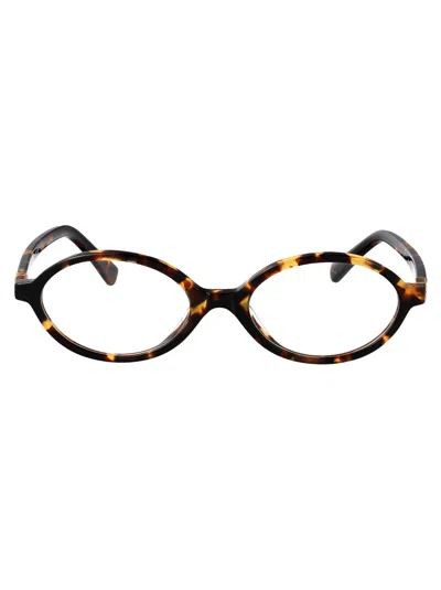 Miu Miu Havana Miele Acetate Glasses In Multi