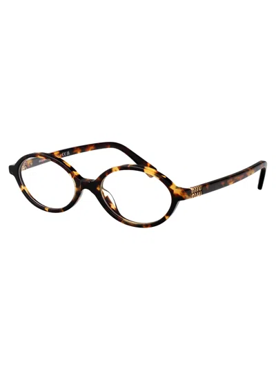 Miu Miu Havana Miele Acetate Glasses In Multi