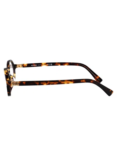 Miu Miu Havana Miele Acetate Glasses In Multi