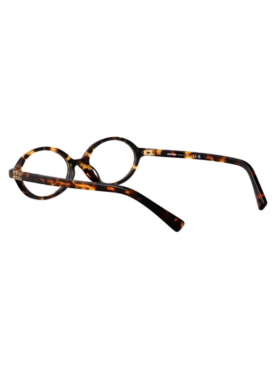 Miu Miu Havana Miele Acetate Glasses In Multi