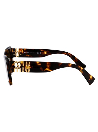 Miu Miu Havana Miele Acetate Sunglasses In Brown