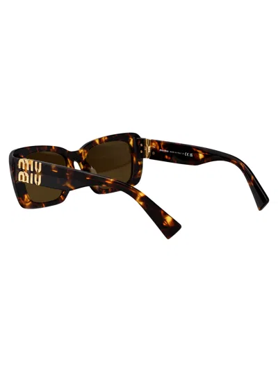 Miu Miu Havana Miele Acetate Sunglasses In Brown