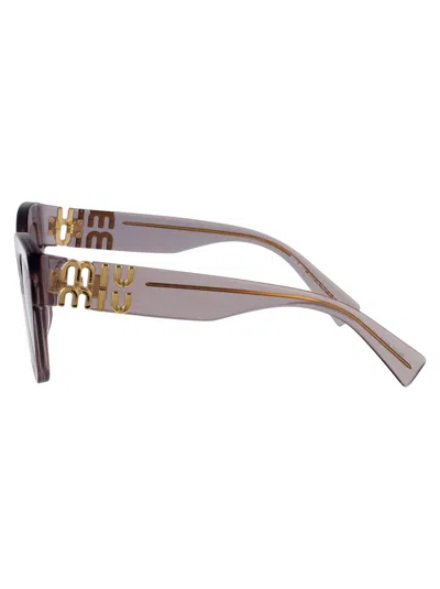 Miu Miu Malva Trasparente Acetate Sunglasses In Gray