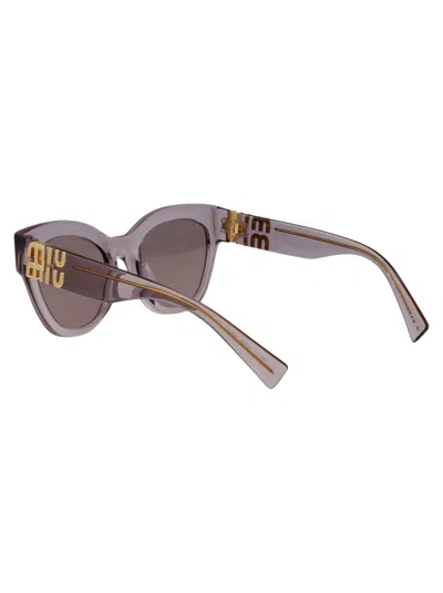 Miu Miu Malva Trasparente Acetate Sunglasses In Gray