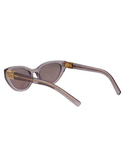 Miu Miu Malva Trasparente Acetate Sunglasses In Gray