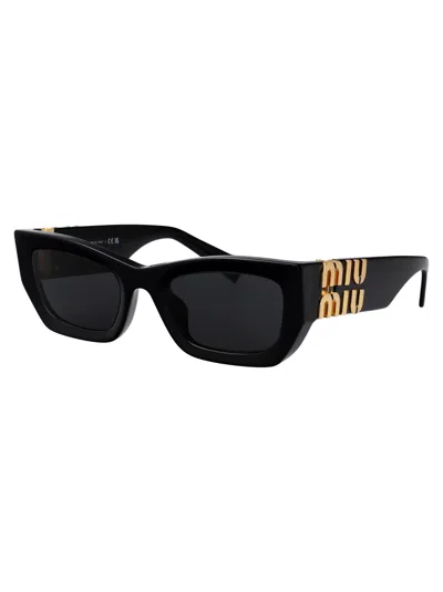Miu Miu Nero Acetate Sunglasses In Black