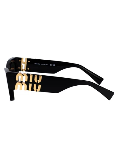 Miu Miu Nero Acetate Sunglasses In Black
