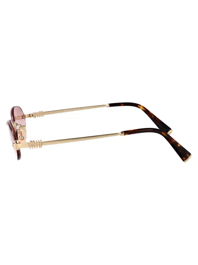 Miu Miu Oval-frame Sunglasses In Pink