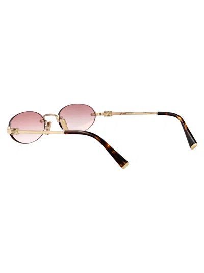 Miu Miu Oval-frame Sunglasses In Pink