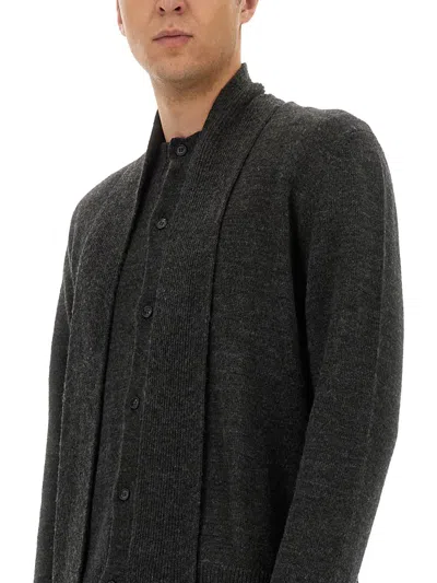 Mm6 Maison Margiela Wool-blend Cardigan In Virgin Material In Black