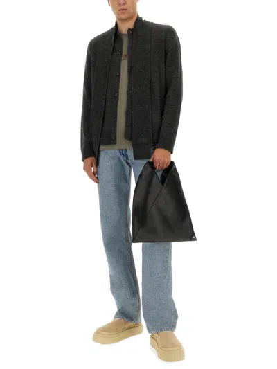 Mm6 Maison Margiela Wool-blend Cardigan In Virgin Material In Black
