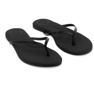 Solei Sea Women's Indie Strap Sandals In Black With Patent