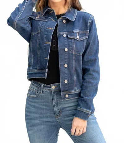 Judy Blue Find Your Classic Jean Jacket In Dark Denim In Blue