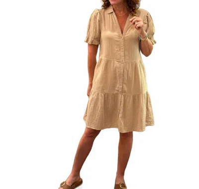 Dylan Parker Dress In Khaki In Multi