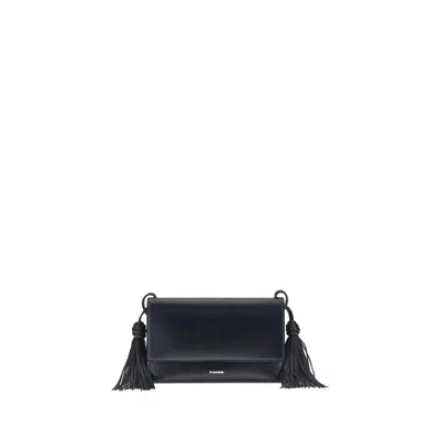 Jil Sander Tassel Crossbody Bag In Black