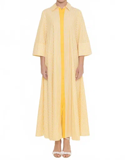 Fore Collection Sunbeam Striped Dress In Yellow In Yellow