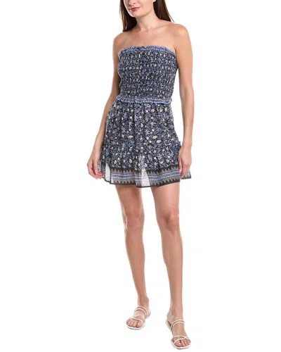 Sea Ny Maria Printed Strapless Smocked Cover-up Dress
