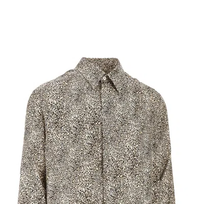 Emporio Armani Leopard Print Viscose-blend Shirt