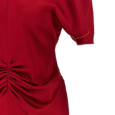 Victoria Beckham Womens Gathered Draped-sleeve Satin Maxi Dress Rose
