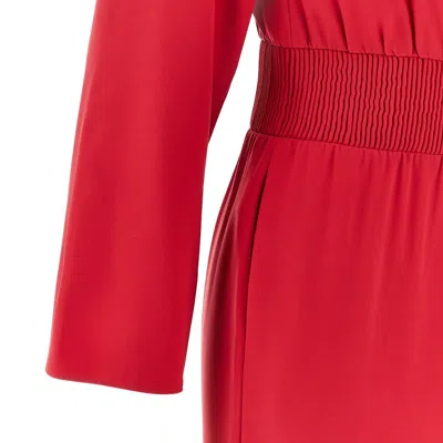 Emporio Armani Techno Cady Mini Dress With Elastucated Waist