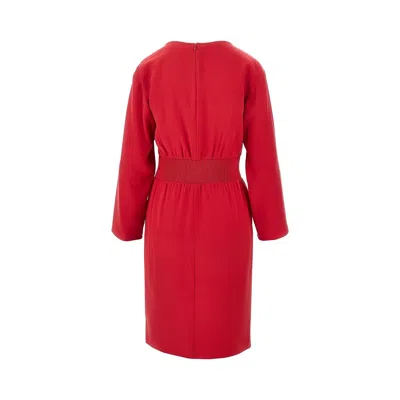 Emporio Armani Techno Cady Mini Dress With Elastucated Waist
