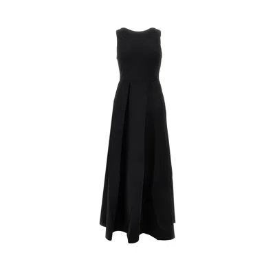 Emporio Armani Robe Sans Manche Avec Plis En Cady Technique