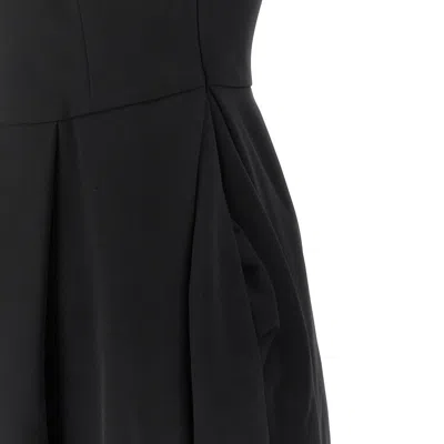 Emporio Armani Robe Sans Manche Avec Plis En Cady Technique