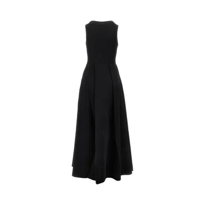 Emporio Armani Robe Sans Manche Avec Plis En Cady Technique