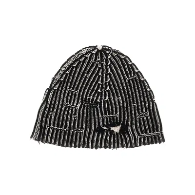 Mm6 Maison Margiela Distressed Wool Beanie Hat Kids In Gray