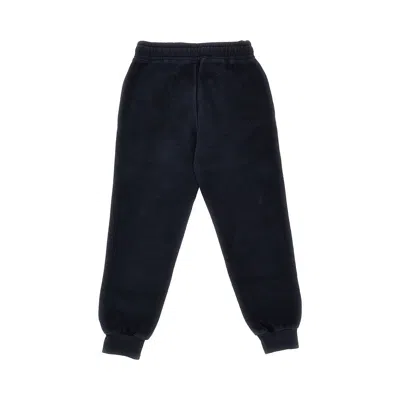 C.p. Company Fleece Sweatpants With Logo Embroidery Kids In Black