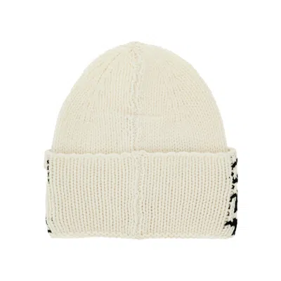 Mm6 Maison Margiela L-blend Beanie Hat With Logo Inlay Kids In Neutral