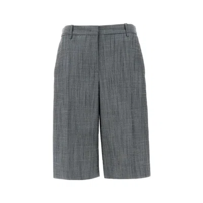 Jil Sander Flame Wool-blend Shorts In Gray