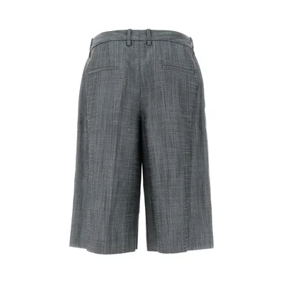 Jil Sander Flame Wool-blend Shorts In Gray