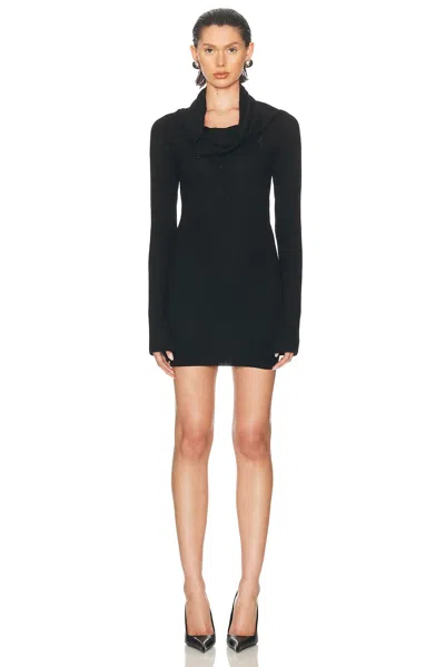 Attico Cashmere Mini Dress In Black