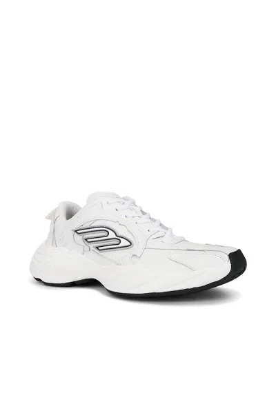 Balenciaga White Sneakers With Black Accents In White