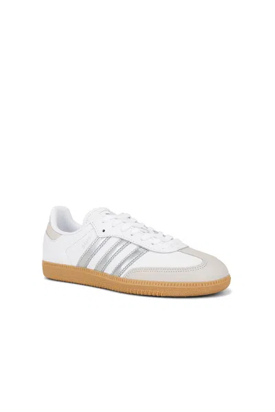 Adidas Originals Womens Adidas Samba Og Logo-print Leather And Suede Low-top Trainers In White