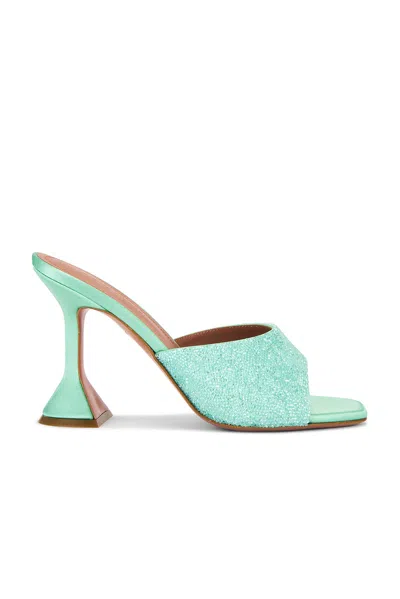 Amina Muaddi Satin Open-toe Sandals With Crystal Embellishments