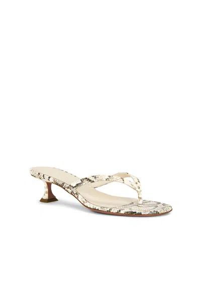 Amina Muaddi Snakeprint-leather Juliette Heeled Sandals 45