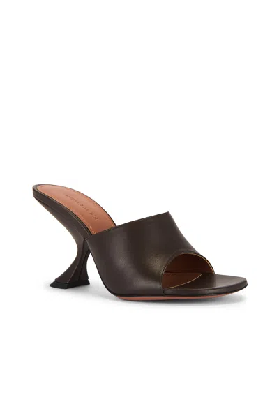 Amina Muaddi Leather Taylor Heeled Mules 90